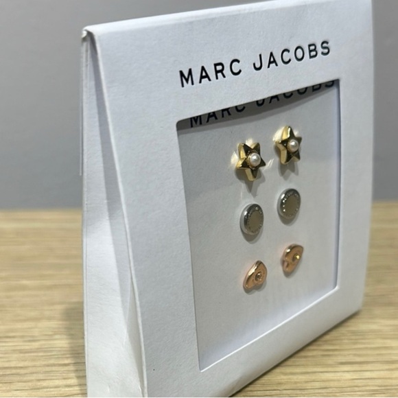 Marc Jacobs  Star, Circle, & Heart Post Earrings Set - Gold, Silver, Ros… - Picture 5 of 5